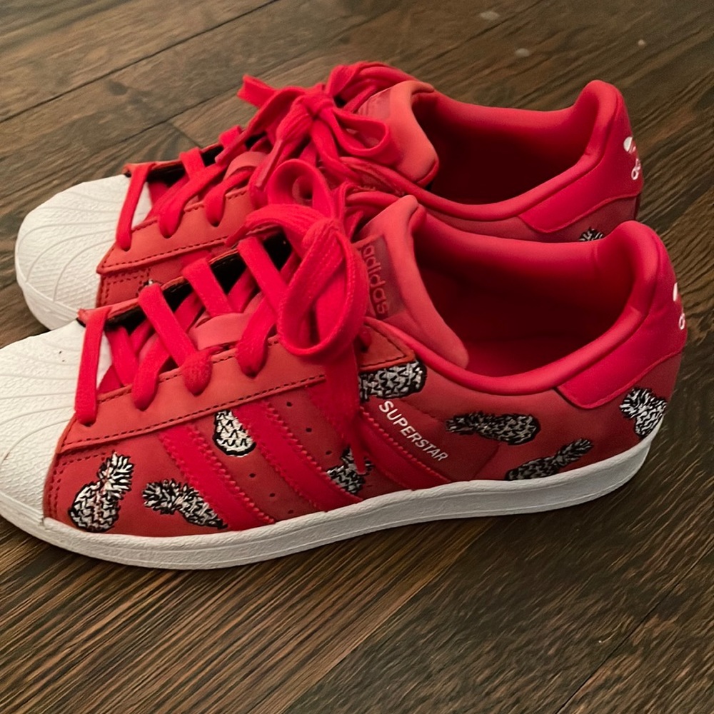 Adidas superstar red pineapple decals size 6